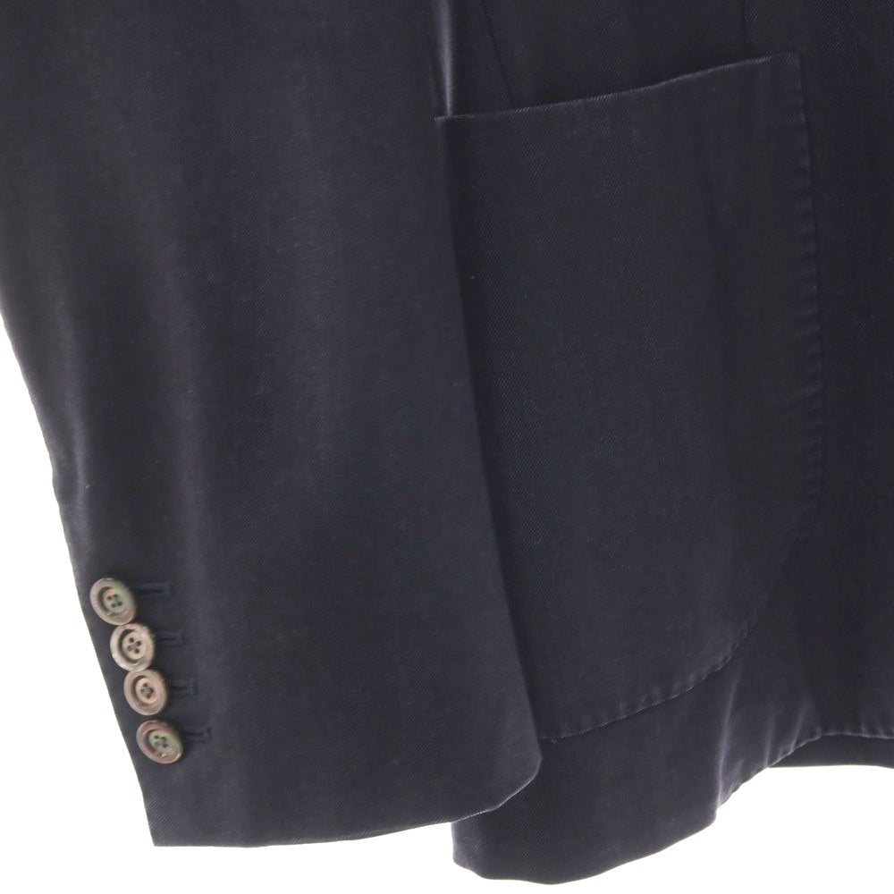 【中古】ボリオリ BOGLIOLI K.JACKET 製品染め ウール ヘリンボーン 3B カジュアルジャケット ネイビー【 44 】【 状態ランクC 】【 メンズ 】[APD]