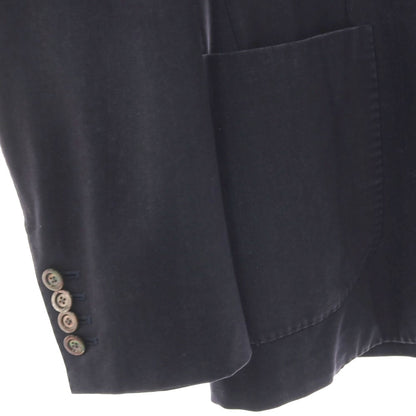 【中古】ボリオリ BOGLIOLI K.JACKET 製品染め ウール ヘリンボーン 3B カジュアルジャケット ネイビー【 44 】【 状態ランクC 】【 メンズ 】[APD]