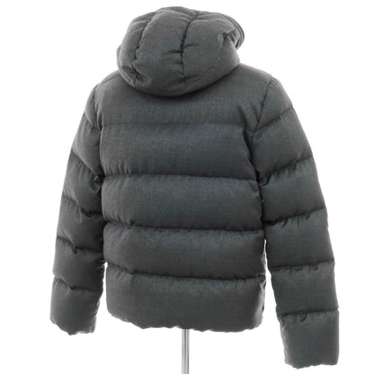 【中古】デュベティカ DUVETICA ウールカシミヤ フルジップ フーデッド ダウンジャケット グレー【 48 】【 状態ランクD 】【 メンズ 】