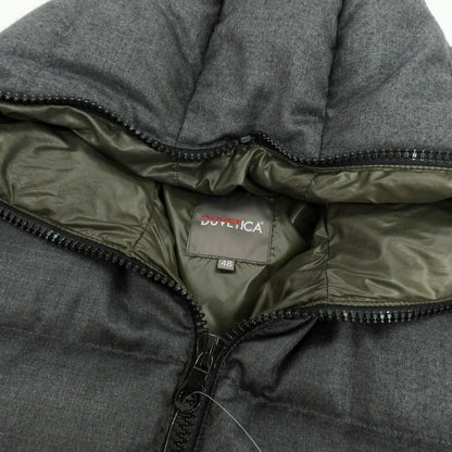 【中古】デュベティカ DUVETICA ウールカシミヤ フルジップ フーデッド ダウンジャケット グレー【 48 】【 状態ランクD 】【 メンズ 】