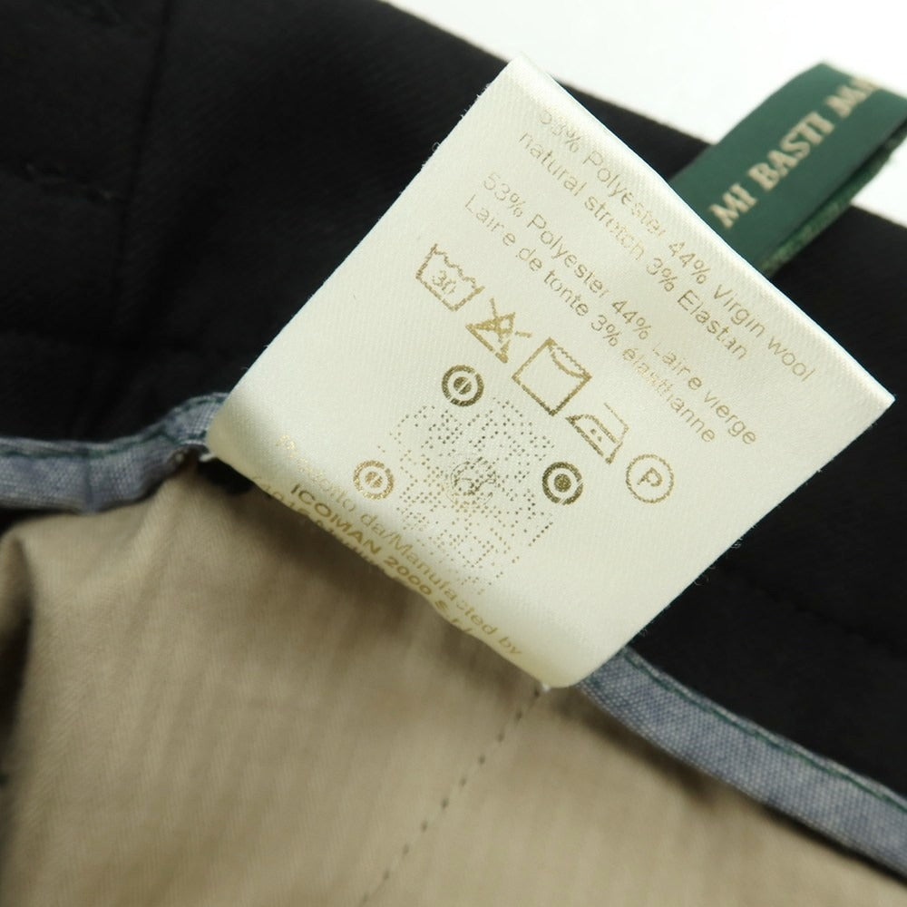 【中古】ベルウィッチ BERWICH ポリエステルウール イージースラックスパンツ ブラック【サイズ46】【 状態ランクB 】【 メンズ 】