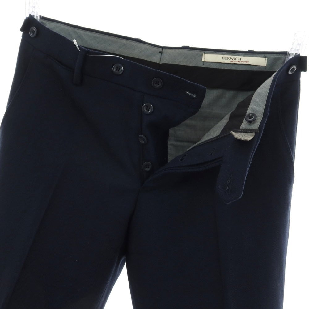 【中古】ベルウィッチ BERWICH ウール カジュアルスラックスパンツ ネイビー【サイズ46】【 状態ランクC 】【 メンズ 】