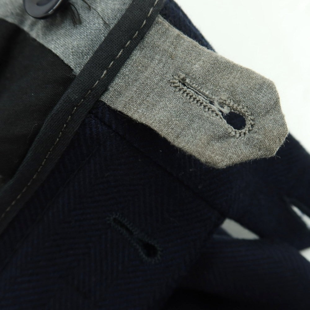 【中古】ベルウィッチ BERWICH ウール カジュアルスラックスパンツ ネイビー【サイズ46】【 状態ランクC 】【 メンズ 】