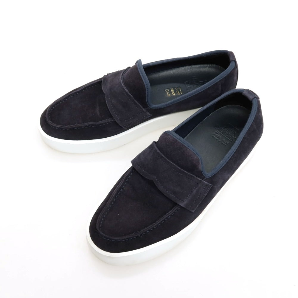 【中古】ファビアーノリッチ FABIANO RICCI ×Pernoi スエード スリッポンスニーカー ネイビー【サイズ40】【 状態ランクB 】【 メンズ 】