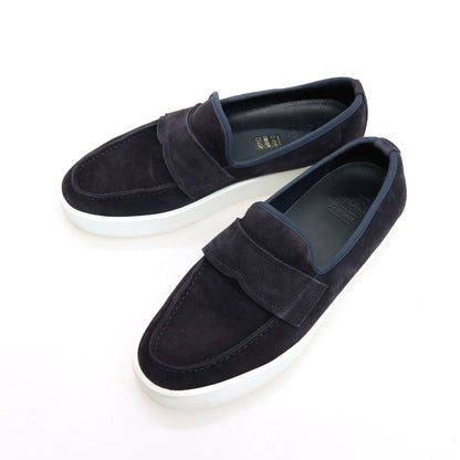 【中古】ファビアーノリッチ FABIANO RICCI ×Pernoi スエード スリッポンスニーカー ネイビー【サイズ40】【 状態ランクB 】【 メンズ 】