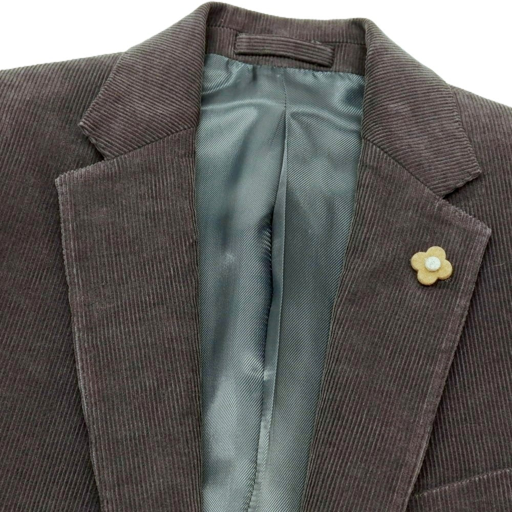 【中古】ラルディーニ LARDINI コットン コーデュロイ 2B カジュアルジャケット ウォームグレー【 46 】【 状態ランクC 】【 メンズ 】