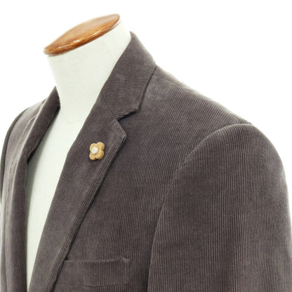 【中古】ラルディーニ LARDINI コットン コーデュロイ 2B カジュアルジャケット ウォームグレー【 46 】【 状態ランクC 】【 メンズ 】