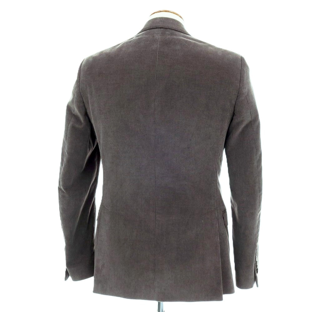 【中古】ラルディーニ LARDINI コットン コーデュロイ 2B カジュアルジャケット ウォームグレー【 46 】【 状態ランクC 】【 メンズ 】