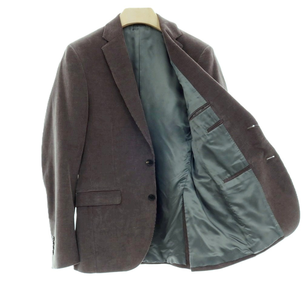 【中古】ラルディーニ LARDINI コットン コーデュロイ 2B カジュアルジャケット ウォームグレー【 46 】【 状態ランクC 】【 メンズ 】