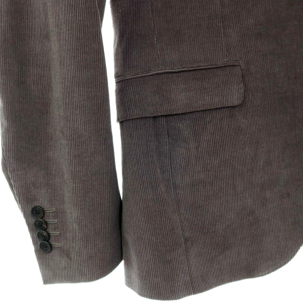 【中古】ラルディーニ LARDINI コットン コーデュロイ 2B カジュアルジャケット ウォームグレー【 46 】【 状態ランクC 】【 メンズ 】