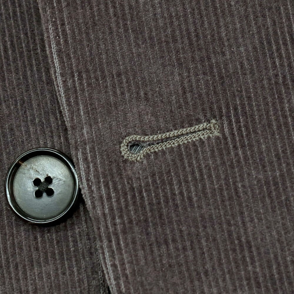 【中古】ラルディーニ LARDINI コットン コーデュロイ 2B カジュアルジャケット ウォームグレー【 46 】【 状態ランクC 】【 メンズ 】