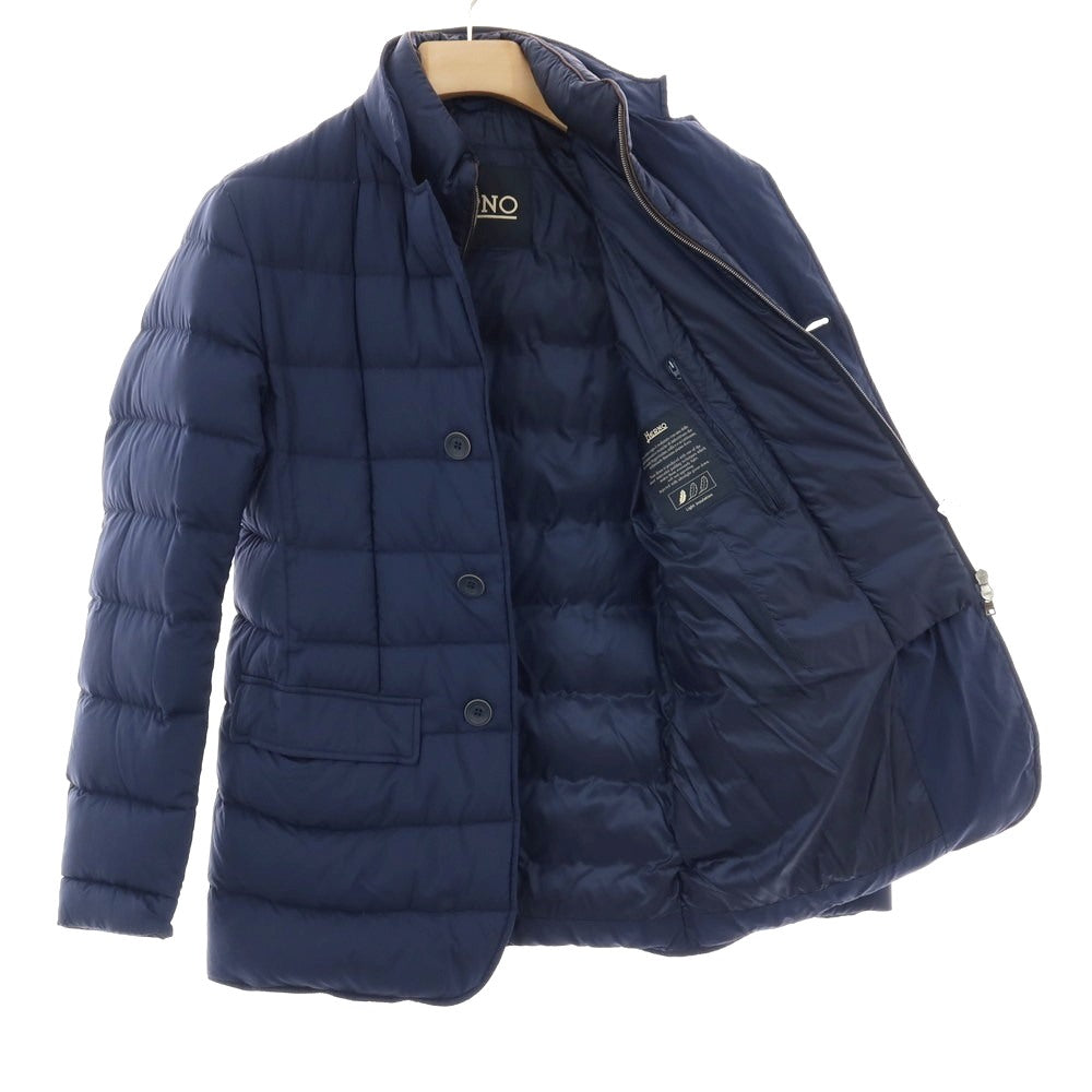 【中古】ヘルノ Herno ナイロンポリウレタン ダウンジャケット ライトネイビー【 46 】【 状態ランクB 】【 メンズ 】 []