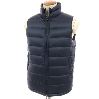 【中古】ヘルノ Herno リバーシブル ナイロン スタンドカラー ダブルジップ ダウンベスト ブルゾン ネイビーxグリーン【サイズ48】【 状態ランクB 】【 メンズ 】