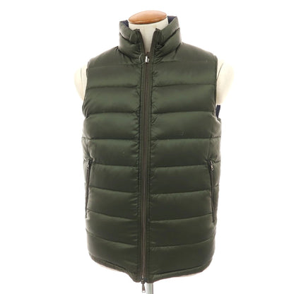 【中古】ヘルノ Herno リバーシブル ナイロン スタンドカラー ダブルジップ ダウンベスト ブルゾン ネイビーxグリーン【サイズ48】【 状態ランクB 】【 メンズ 】