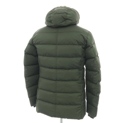【中古】ヘルノ Herno POLAR-TECH ナイロン フーデッド ダウンコート グリーン【サイズ46】【 状態ランクB 】【 メンズ 】