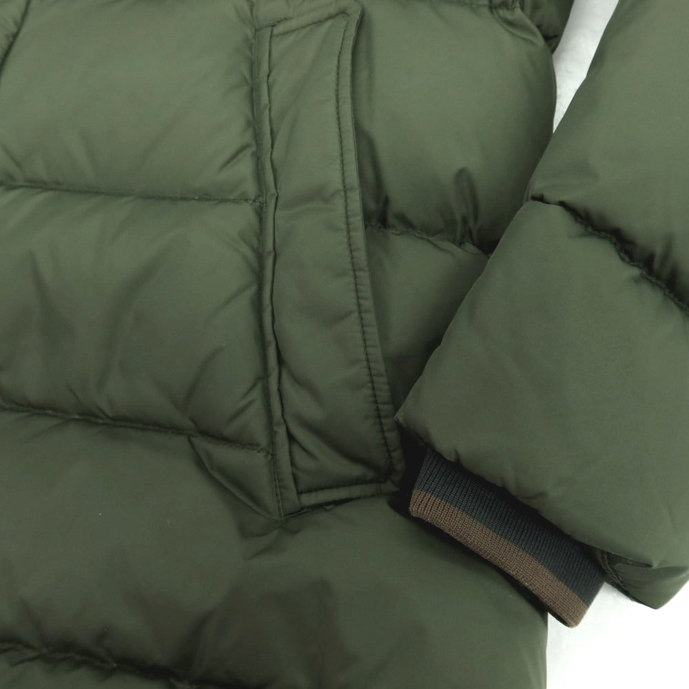 【中古】ヘルノ Herno POLAR-TECH ナイロン フーデッド ダウンコート グリーン【サイズ46】【 状態ランクB 】【 メンズ 】