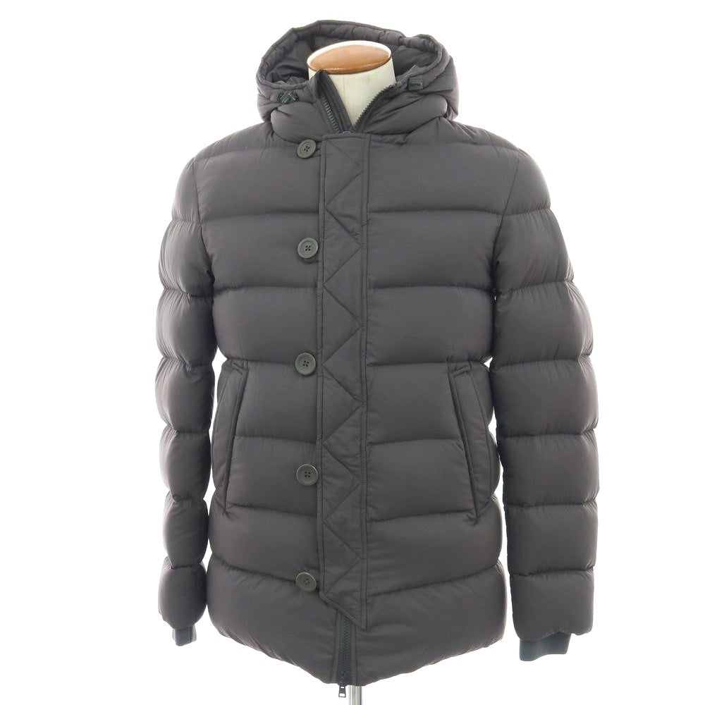 【中古】ヘルノ Herno ナイロンポリウレタン フーデッド ダウンコート グレー【サイズ46】【 状態ランクB 】【 メンズ 】