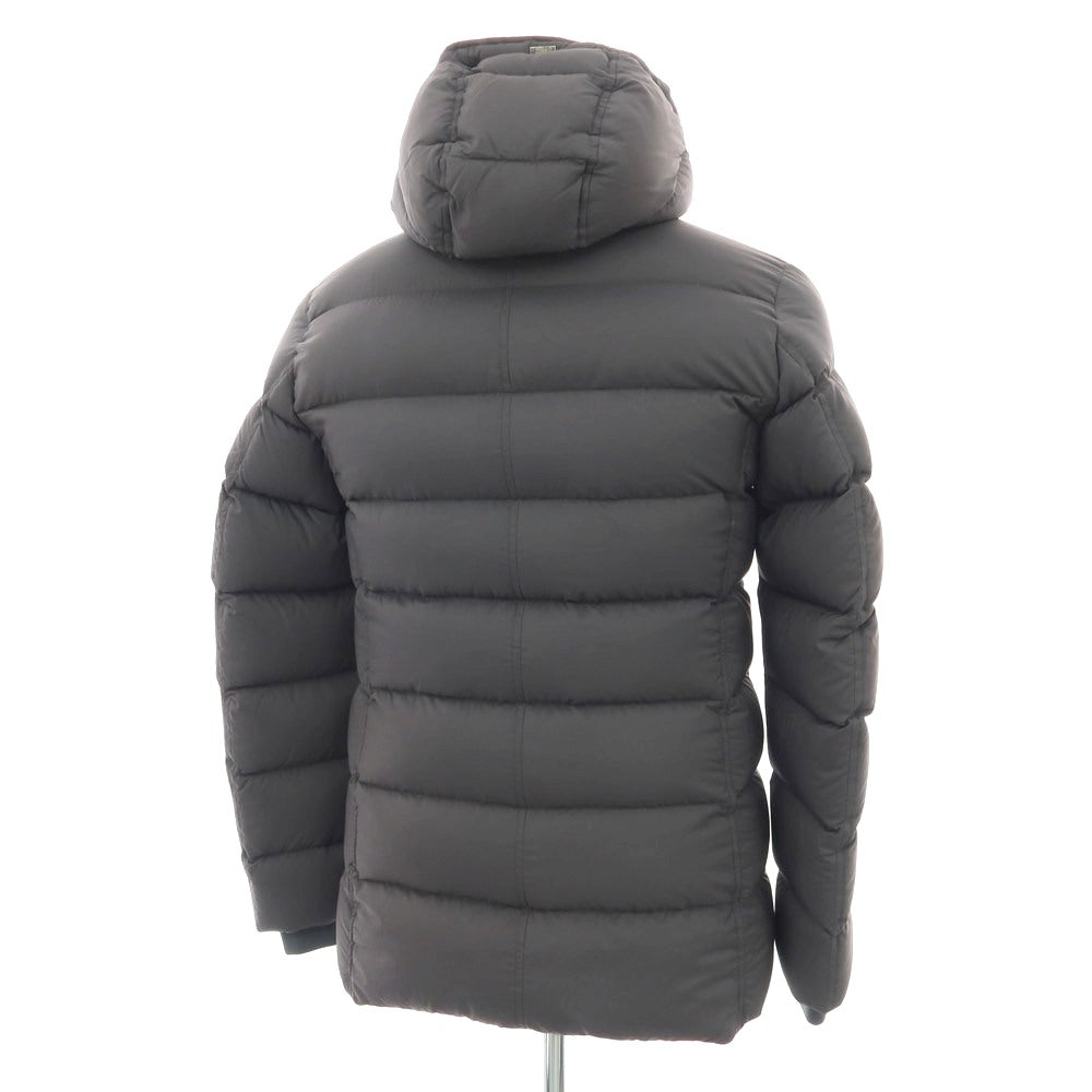 【中古】ヘルノ Herno ナイロンポリウレタン フーデッド ダウンコート グレー【サイズ46】【 状態ランクB 】【 メンズ 】