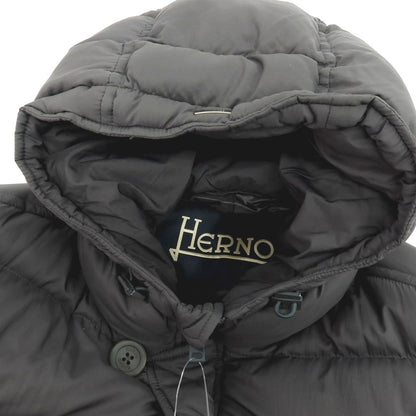【中古】ヘルノ Herno ナイロンポリウレタン フーデッド ダウンコート グレー【サイズ46】【 状態ランクB 】【 メンズ 】