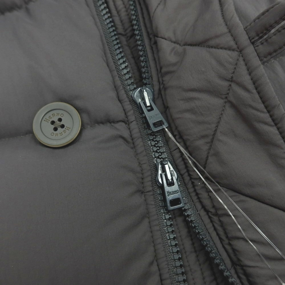 【中古】ヘルノ Herno ナイロンポリウレタン フーデッド ダウンコート グレー【サイズ46】【 状態ランクB 】【 メンズ 】