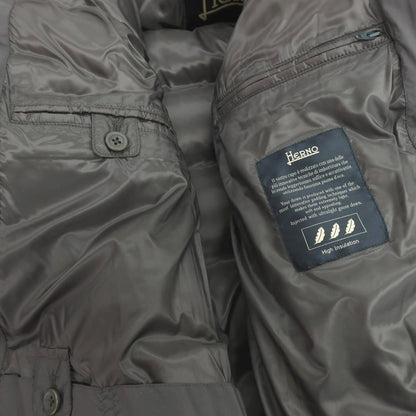 【中古】ヘルノ Herno ナイロンポリウレタン フーデッド ダウンコート グレー【サイズ46】【 状態ランクB 】【 メンズ 】