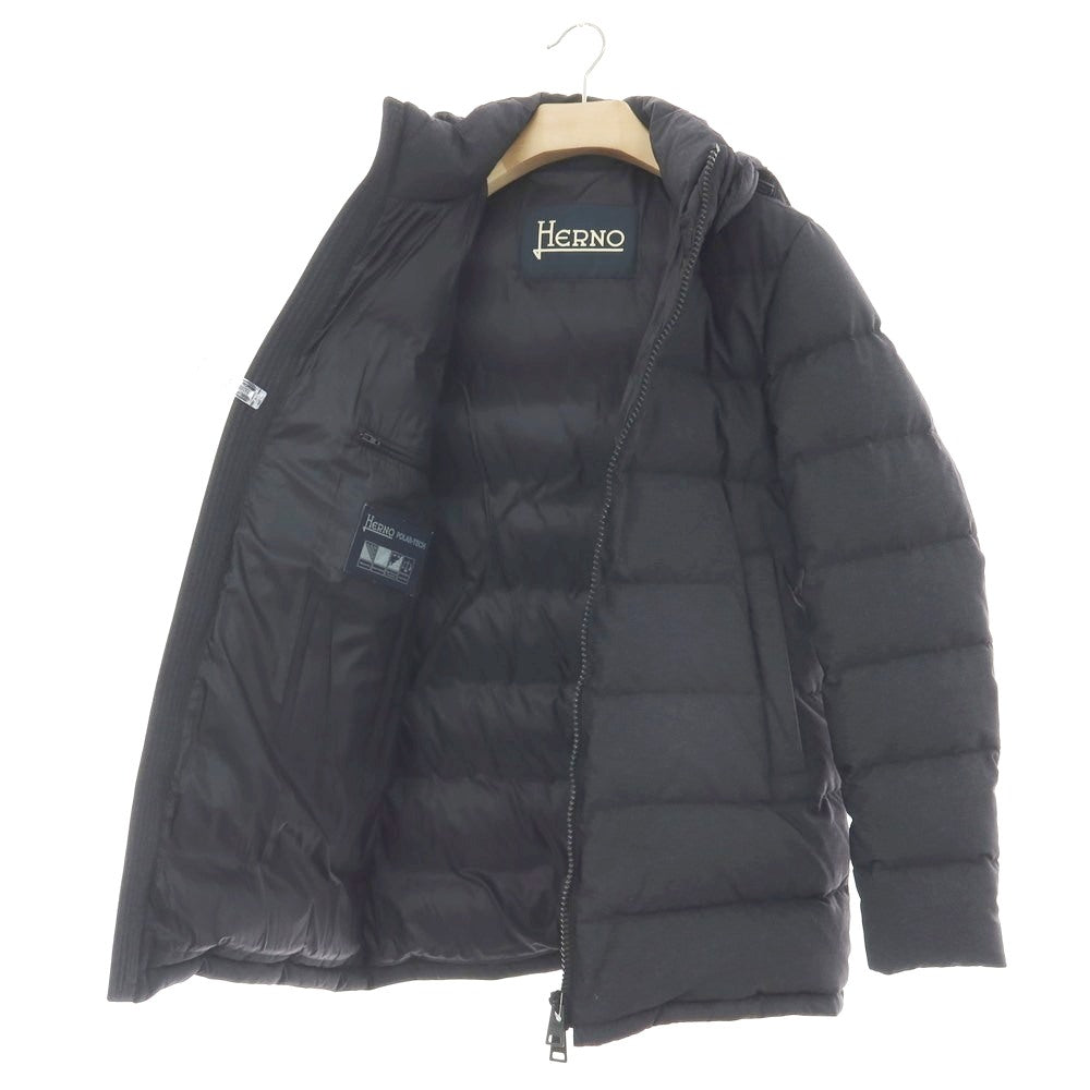 【中古】ヘルノ Herno POLAR-TECH ナイロンポリエステル ダウンコート ダークグレー【サイズ48】【 状態ランクB 】【 メンズ 】