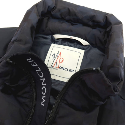 【中古】モンクレール グルノーブル MONCLER GRENOBLE ナイロン カモフラ スタンドカラー ダブルジップ ダウンベスト ブルゾン ネイビーxブラック【サイズ2】【 状態ランクC 】【 メンズ 】