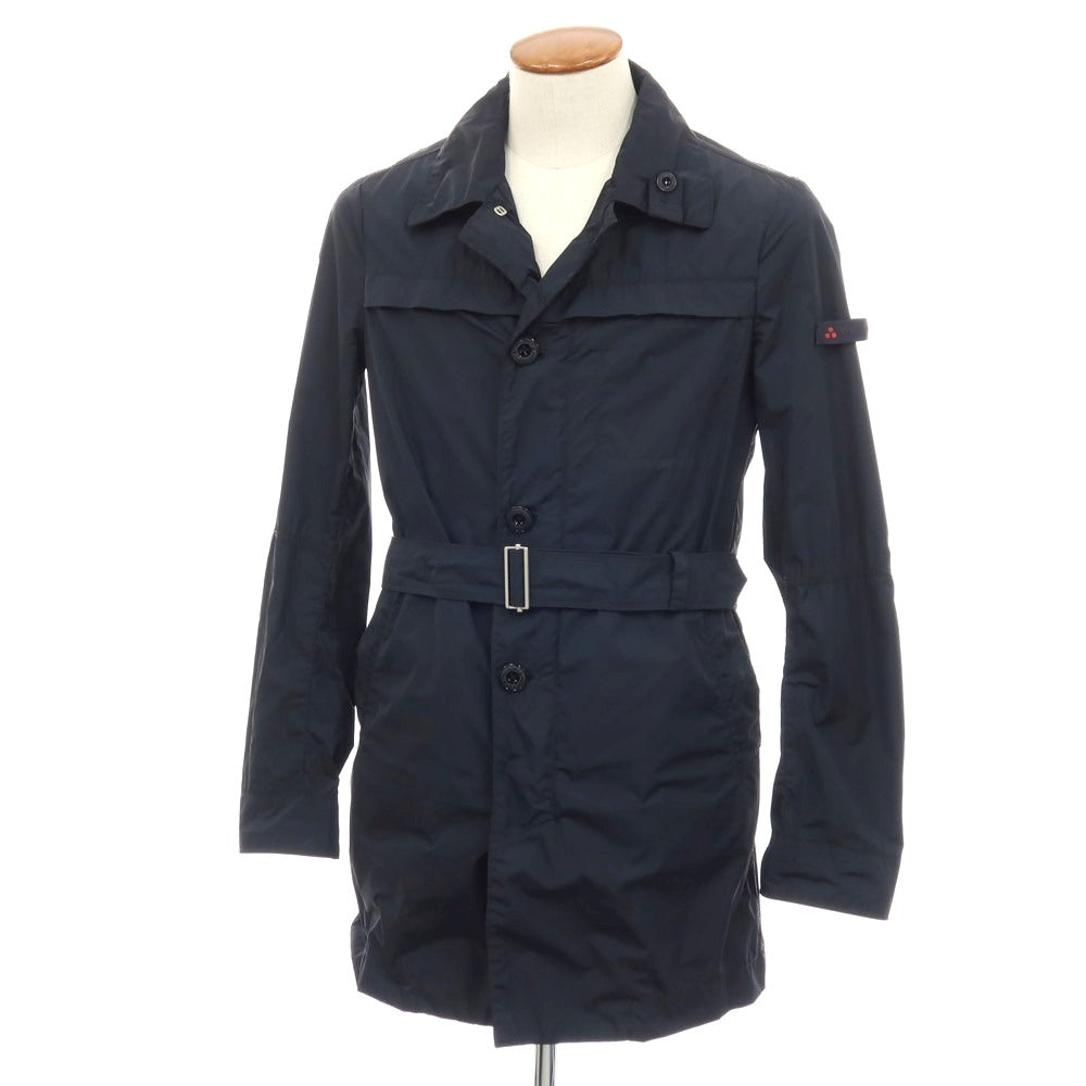 【中古】ピューテリー PEUTEREY ポリエステルナイロン ステンカラーコート ネイビー【サイズ46】【 状態ランクC 】【 メンズ 】[CPD]