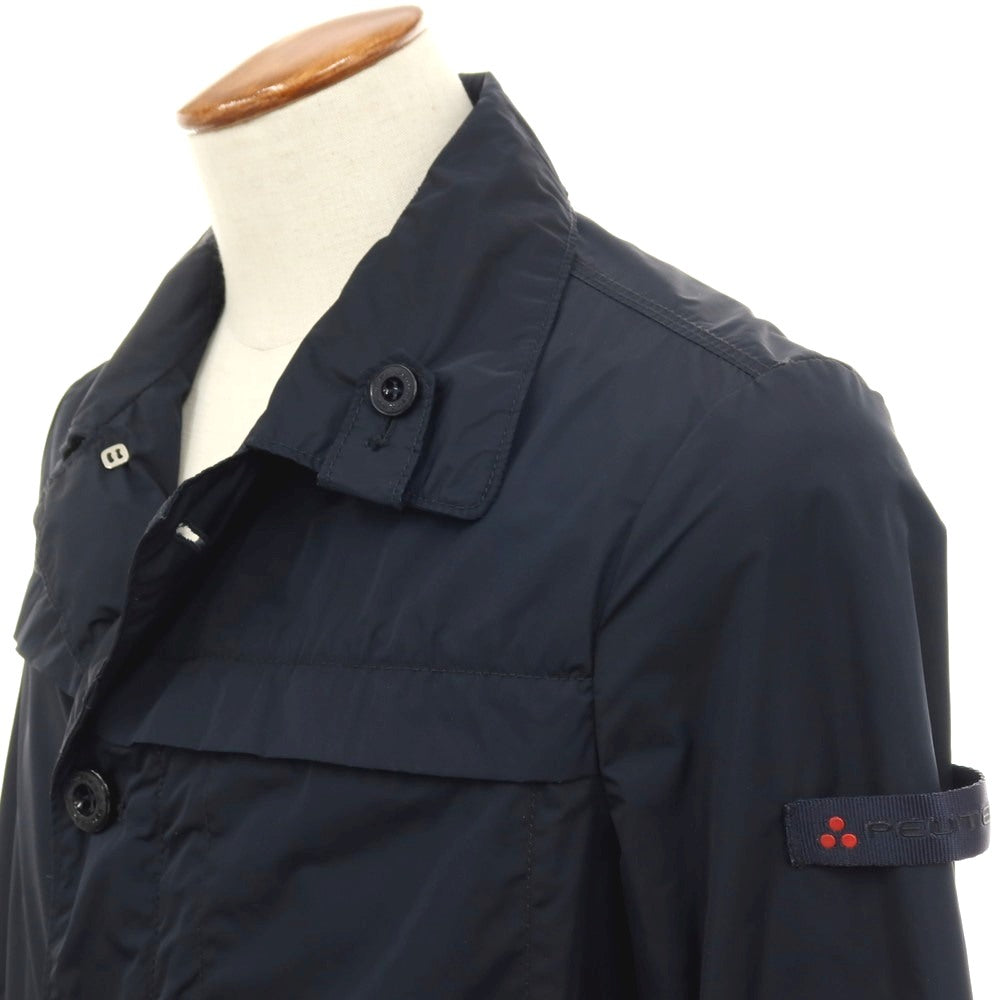 【中古】ピューテリー PEUTEREY ポリエステルナイロン ステンカラーコート ネイビー【サイズ46】【 状態ランクC 】【 メンズ 】