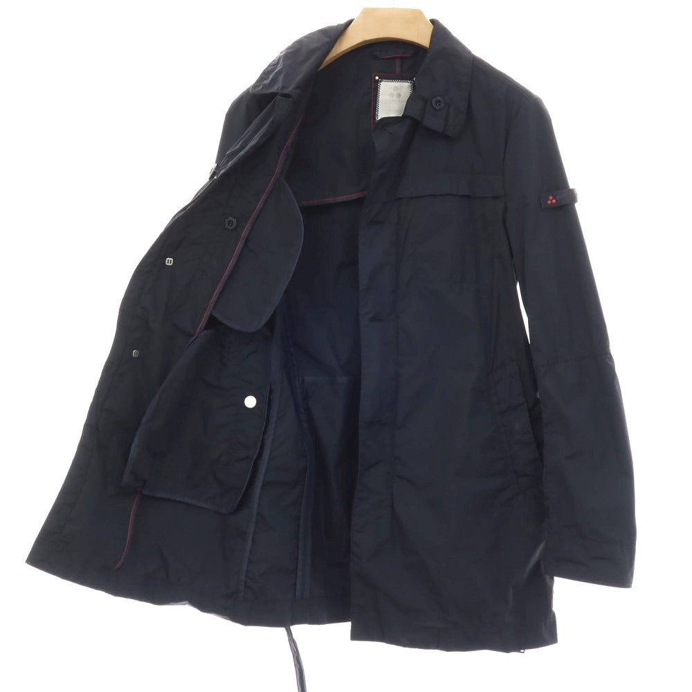 【中古】ピューテリー PEUTEREY ポリエステルナイロン ステンカラーコート ネイビー【サイズ46】【 状態ランクC 】【 メンズ 】[CPD]
