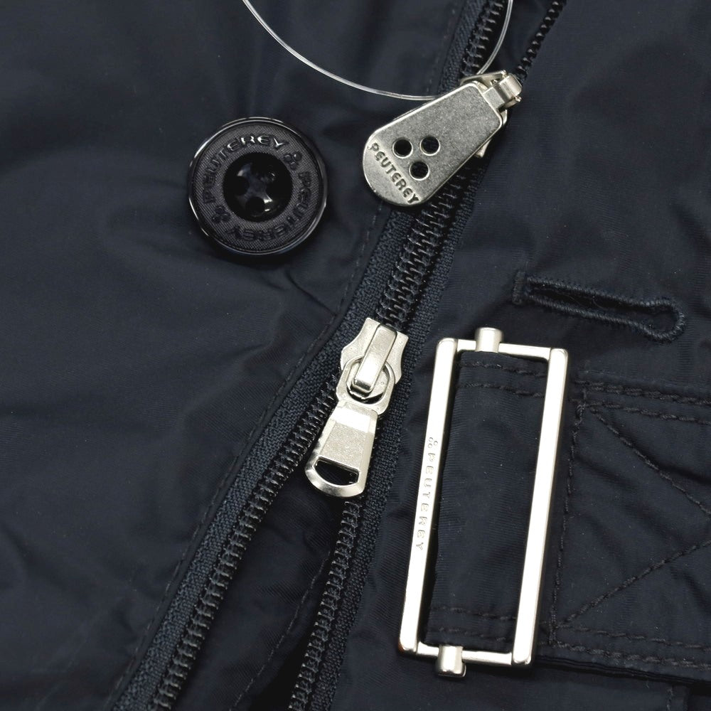 【中古】ピューテリー PEUTEREY ポリエステルナイロン ステンカラーコート ネイビー【サイズ46】【 状態ランクC 】【 メンズ 】