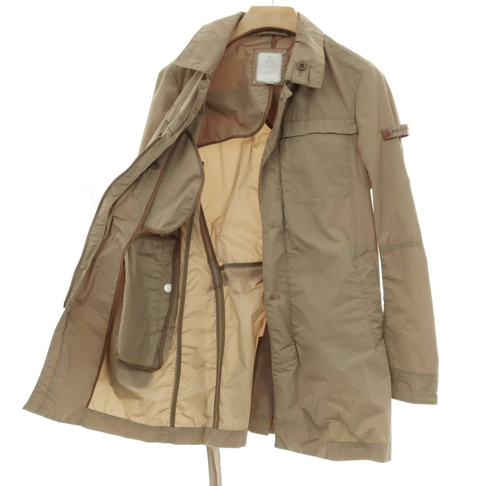 【中古】ピューテリー PEUTEREY ポリエステルナイロン ステンカラーコート ベージュ【サイズ46】【 状態ランクC 】【 メンズ 】