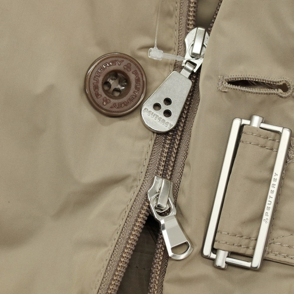 【中古】ピューテリー PEUTEREY ポリエステルナイロン ステンカラーコート ベージュ【サイズ46】【 状態ランクC 】【 メンズ 】