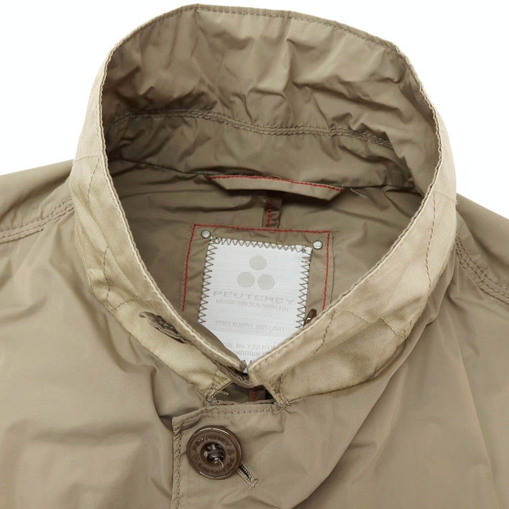 【中古】ピューテリー PEUTEREY ポリエステルナイロン ステンカラーコート ベージュ【サイズ46】【 状態ランクC 】【 メンズ 】
