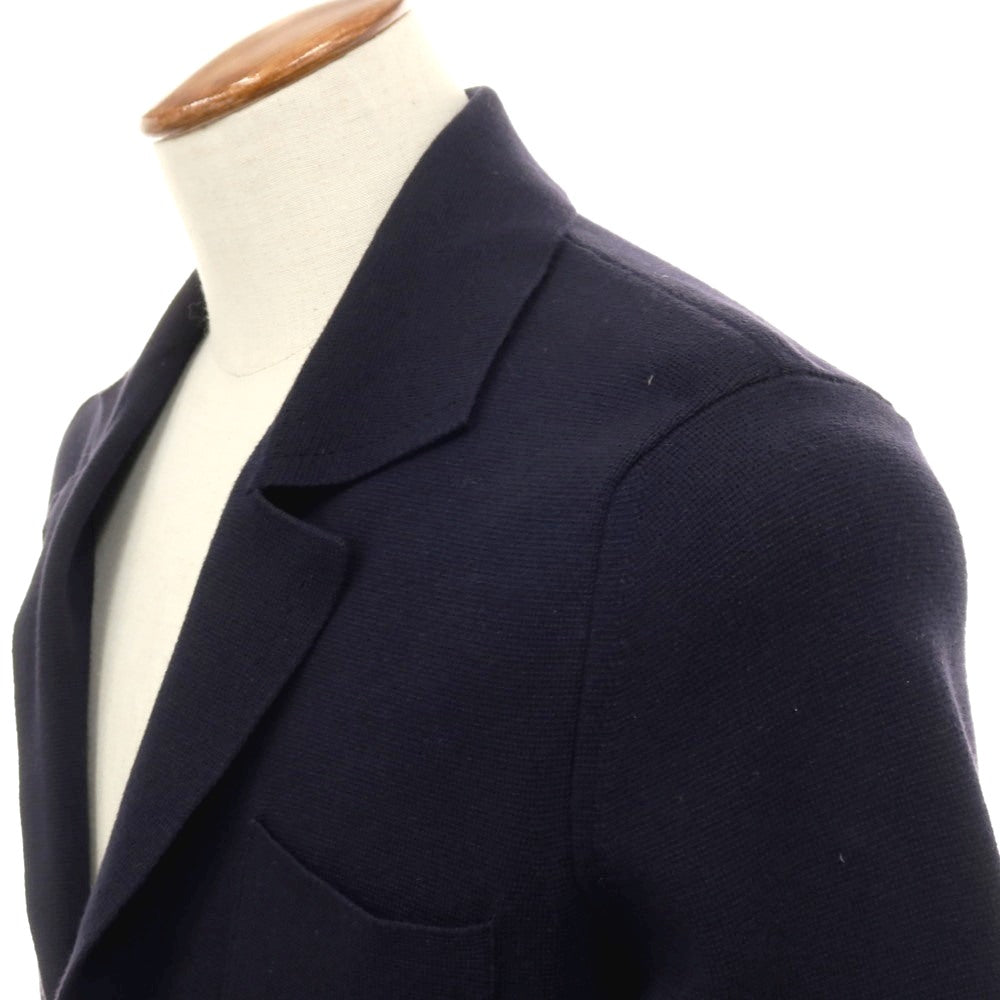 【中古】クルチアーニ CRUCIANI コットンポリウレタン 3B ニットジャケット ネイビー【 48 】【 状態ランクB 】【 メンズ 】 []