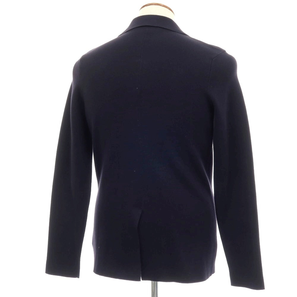 【中古】クルチアーニ CRUCIANI コットンポリウレタン 3B ニットジャケット ネイビー【 48 】【 状態ランクB 】【 メンズ 】 []