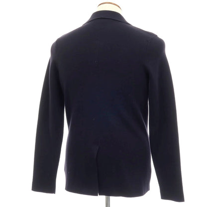 【中古】クルチアーニ CRUCIANI コットンポリウレタン 3B ニットジャケット ネイビー【 48 】【 状態ランクB 】【 メンズ 】 []