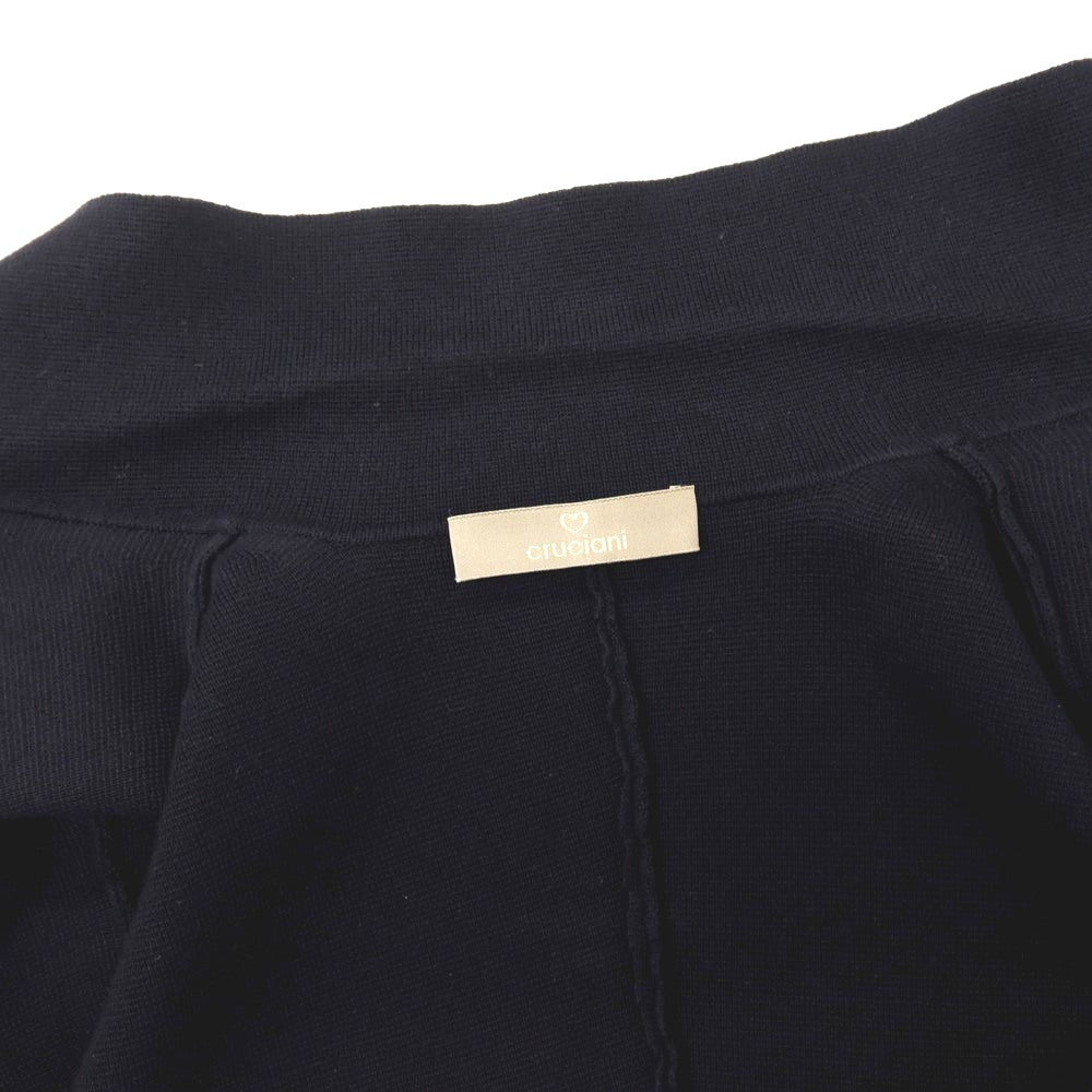 【中古】クルチアーニ CRUCIANI コットンポリウレタン 3B ニットジャケット ネイビー【 48 】【 状態ランクB 】【 メンズ 】 []