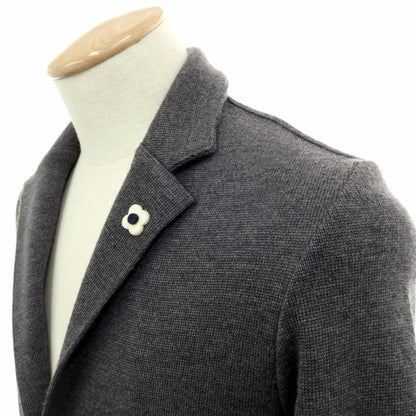 【中古】ラルディーニ LARDINI カシミヤ 2B ニットジャケット ダークグレー【 S 】【 状態ランクB 】【 メンズ 】