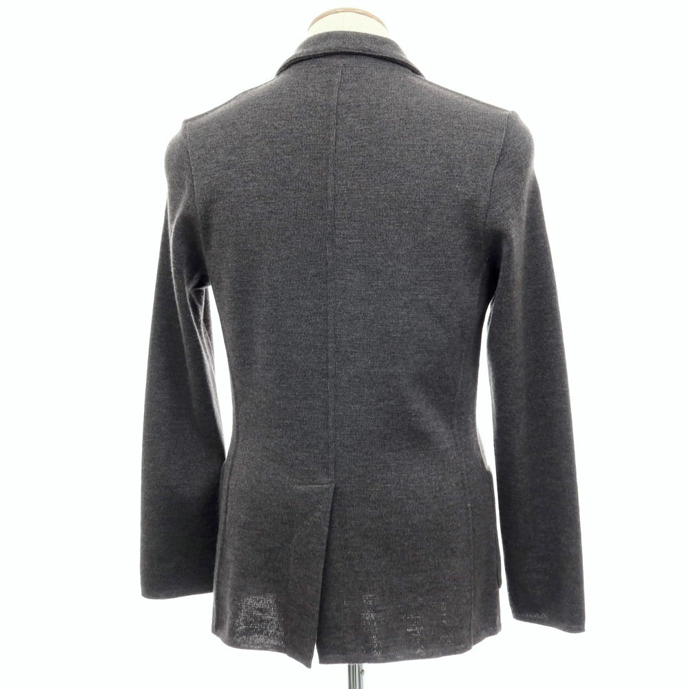 【中古】ラルディーニ LARDINI カシミヤ 2B ニットジャケット ダークグレー【 S 】【 状態ランクB 】【 メンズ 】