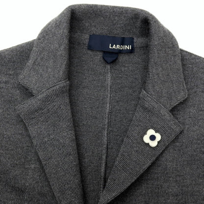 【中古】ラルディーニ LARDINI カシミヤ 2B ニットジャケット ダークグレー【 S 】【 状態ランクB 】【 メンズ 】