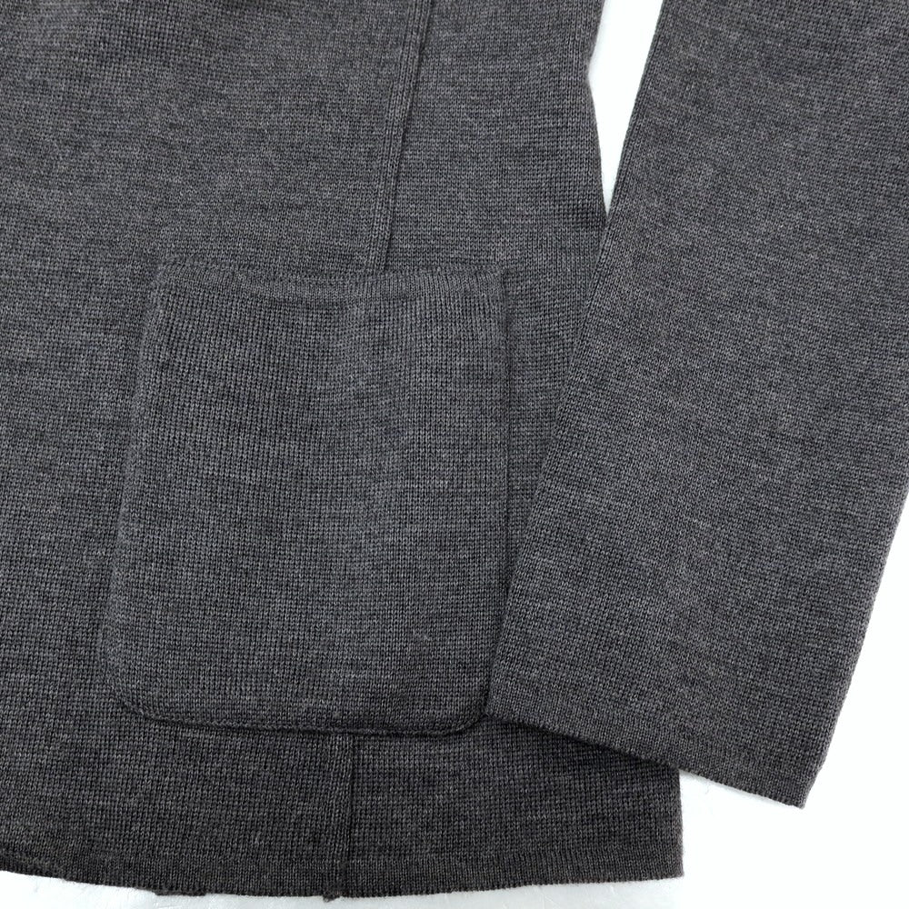 【中古】ラルディーニ LARDINI カシミヤ 2B ニットジャケット ダークグレー【 S 】【 状態ランクB 】【 メンズ 】