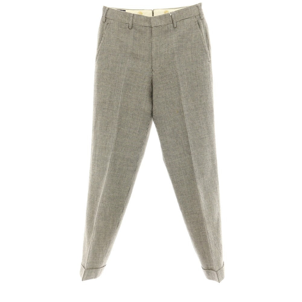 【中古】ポロ ラルフローレン Polo Ralph Lauren ウールリネン ハウンドトゥース カジュアルスラックスパンツ グレーxアイボリー【サイズ76】【 状態ランクC 】【 メンズ 】