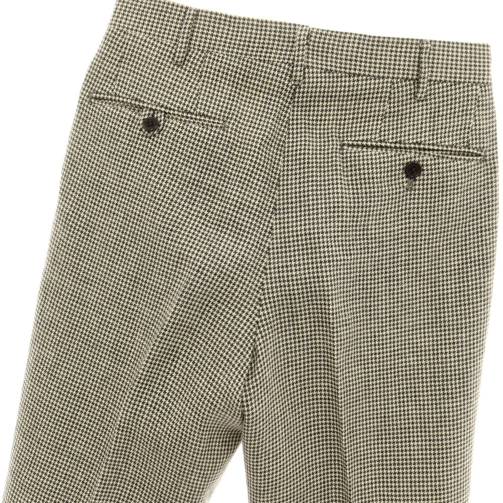 【中古】ポロ ラルフローレン Polo Ralph Lauren ウールリネン ハウンドトゥース カジュアルスラックスパンツ グレーxアイボリー【サイズ76】【 状態ランクC 】【 メンズ 】
