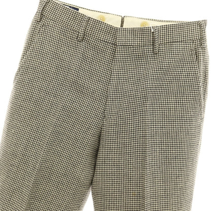 【中古】ポロ ラルフローレン Polo Ralph Lauren ウールリネン ハウンドトゥース カジュアルスラックスパンツ グレーxアイボリー【サイズ76】【 状態ランクC 】【 メンズ 】