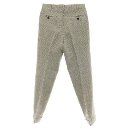 【中古】ポロ ラルフローレン Polo Ralph Lauren ウールリネン ハウンドトゥース カジュアルスラックスパンツ グレーxアイボリー【サイズ76】【 状態ランクC 】【 メンズ 】