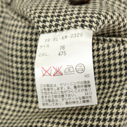 【中古】ポロ ラルフローレン Polo Ralph Lauren ウールリネン ハウンドトゥース カジュアルスラックスパンツ グレーxアイボリー【サイズ76】【 状態ランクC 】【 メンズ 】