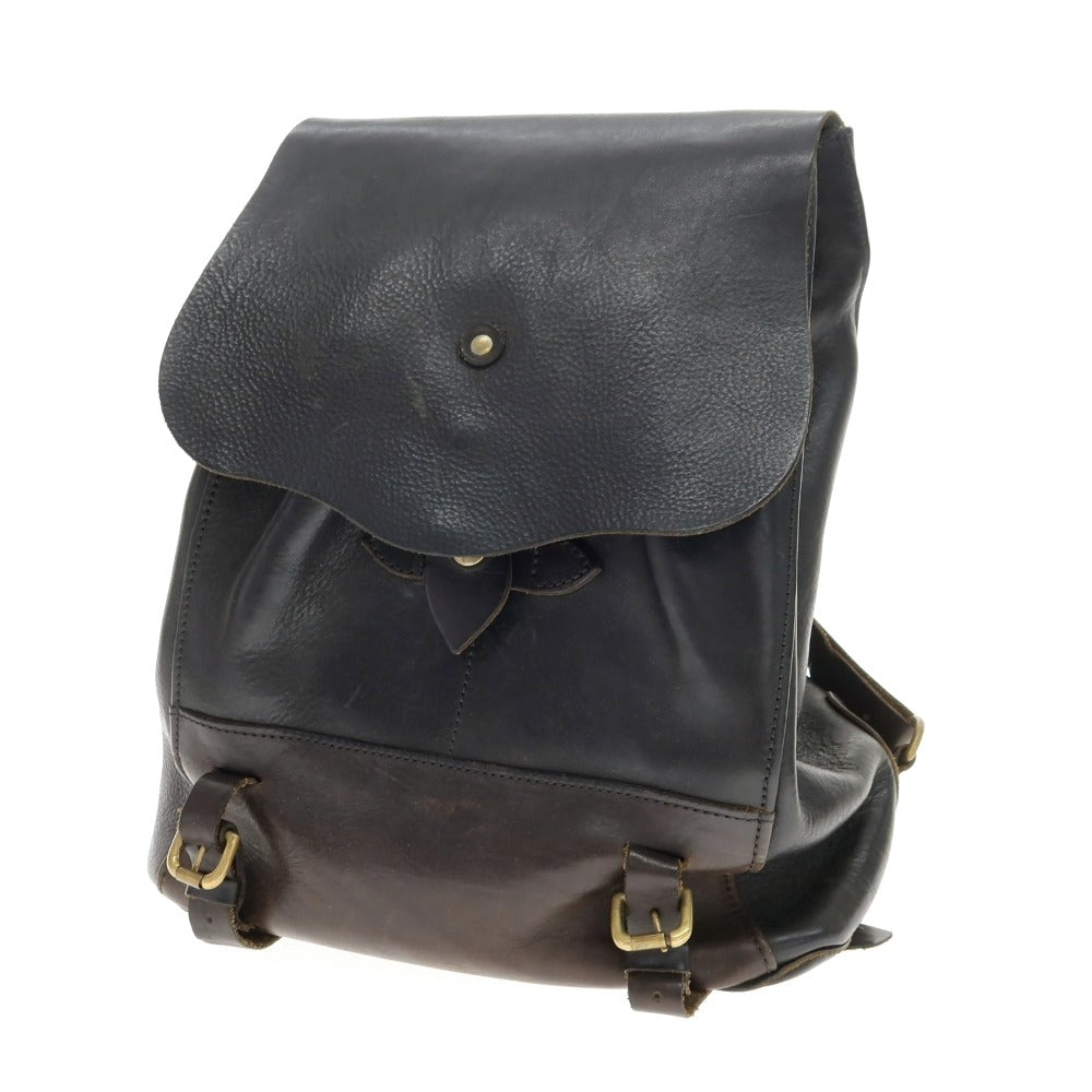 【中古】ビルアンバーグ Bill Amberg レザー バックパック・リュック ブラック【 状態ランクD 】【 メンズ 】