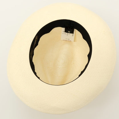 【中古】ボルサリーノ Borsalino ストローハット ベージュ【 56 】【 状態ランクD 】【 メンズ 】