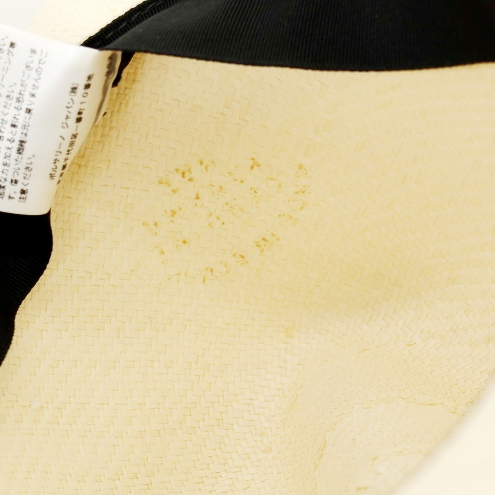 【中古】ボルサリーノ Borsalino ストローハット ベージュ【 56 】【 状態ランクD 】【 メンズ 】